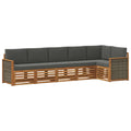 Ecksofa Set mit Kissen 5 pcs Natur und Anthrazit