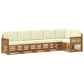 Ecksofa Set mit Kissen 5 pcs Natur und Creme