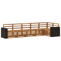 Ecksofa Set 6 pcs Natur Massivholz Akazie