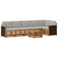Ecksofa Set mit Kissen 6 pcs Natürlich und Hellgrau