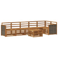 Ecksofa Set 6 pcs Natur Massivholz Akazie