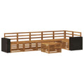 Ecksofa Set 7 pcs Natur Massivholz Akazie