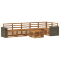 Ecksofa Set 7 pcs Natur Massivholz Akazie