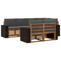 Ecksofa Set mit Kissen 7 pcs Natur und Anthrazit