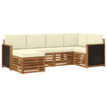 Ecksofa Set mit Kissen 5 pcs Natur und Creme