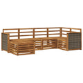 Ecksofa Set 5 pcs Natur Massivholz Akazie