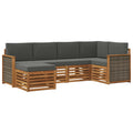 Ecksofa Set mit Kissen 5 pcs Natur und Anthrazit
