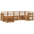Ecksofa Set 5 pcs Natur Massivholz Akazie