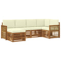Ecksofa Set mit Kissen 5 pcs Natur und Creme