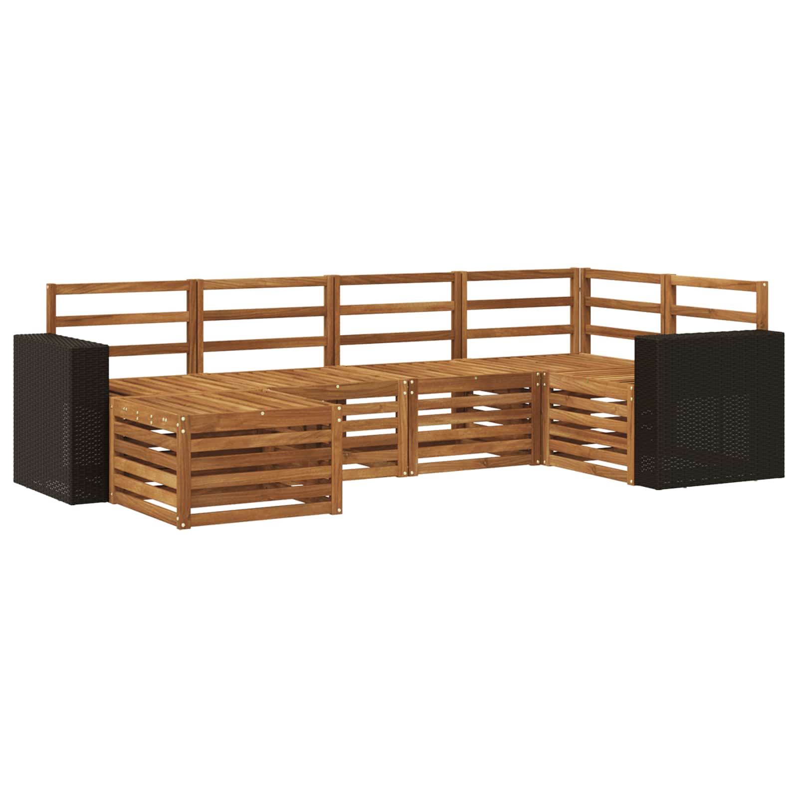 Ecksofa Set 6 pcs Natur