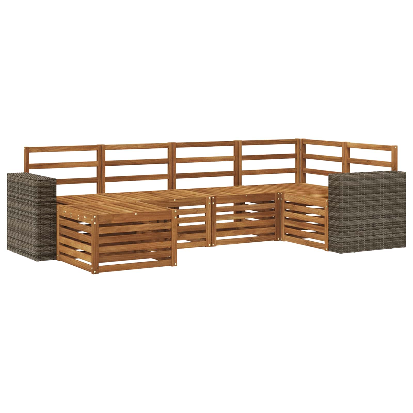 Ecksofa Set 6 pcs Natur