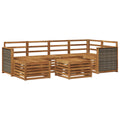 Ecksofa Set 6 pcs Natur Massivholz Akazie