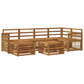 Ecksofa Set 6 pcs Natur Massivholz Akazie
