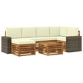 Ecksofa Set mit Kissen 7 pcs Natur und Creme