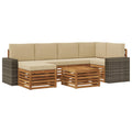 Ecksofa Set mit Kissen 7 pcs Natur und Beige