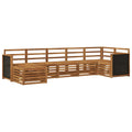 Ecksofa Set 6 pcs Natur Massivholz Akazie