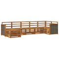 Ecksofa Set 6 pcs Natur Massivholz Akazie