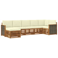 Ecksofa Set mit Kissen 6 pcs Natur und Creme