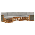 Ecksofa Set mit Kissen 6 pcs Natürlich und Hellgrau