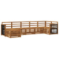 Ecksofa Set 6 pcs Natur Massivholz Akazie