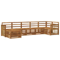 Ecksofa Set 6 pcs Natur Massivholz Akazie