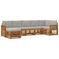 Ecksofa Set mit Kissen 6 pcs Natürlich und Hellgrau