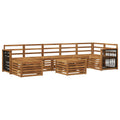 Outdoor-Sofagarnitur 7 pcs Natur Massivholz Akazie