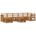 Outdoor-Sofagarnitur 7 pcs Natur Massivholz Akazie