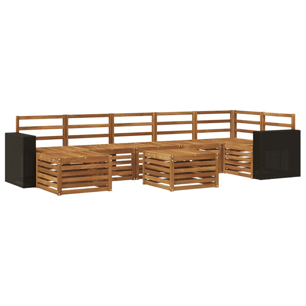 Outdoor-Sofagarnitur 8 pcs Natur Massivholz Akazie