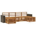 Sofagarnituren 6 pcs Natur Massivholz Akazie