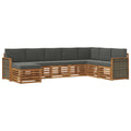 Outdoor-Sofagarnitur mit Kissen 6 pcs Natur und Anthrazit