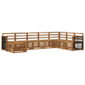 Outdoor-Sofagarnitur 6 pcs Natur Massivholz Akazie