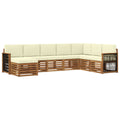 Outdoor-Sofagarnitur mit Kissen 6 pcs Natur und Creme