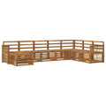 Outdoor-Sofagarnitur 6 pcs Natur Massivholz Akazie
