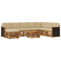 Outdoor-Sofagarnitur mit Kissen 7 pcs Natur