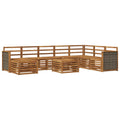 Outdoor-Sofagarnitur 7 pcs Natur Massivholz Akazie