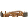 Outdoor-Sofagarnitur 9 pcs Natur Massivholz Akazie