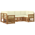 Ecksofa Set mit Kissen 5 pcs Natur und Creme