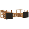 Ecksofa Set 6 pcs Natur Massivholz Akazie