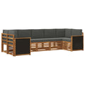 Ecksofa Set mit Kissen 6 pcs Natur und Anthrazit