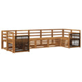 Ecksofa Set 6 pcs Natur Massivholz Akazie