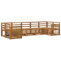 Ecksofa Set 6 pcs Natur Massivholz Akazie