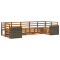 Ecksofa Set 7 pcs Natur Massivholz Akazie