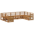Ecksofa Set 7 pcs Natur Massivholz Akazie