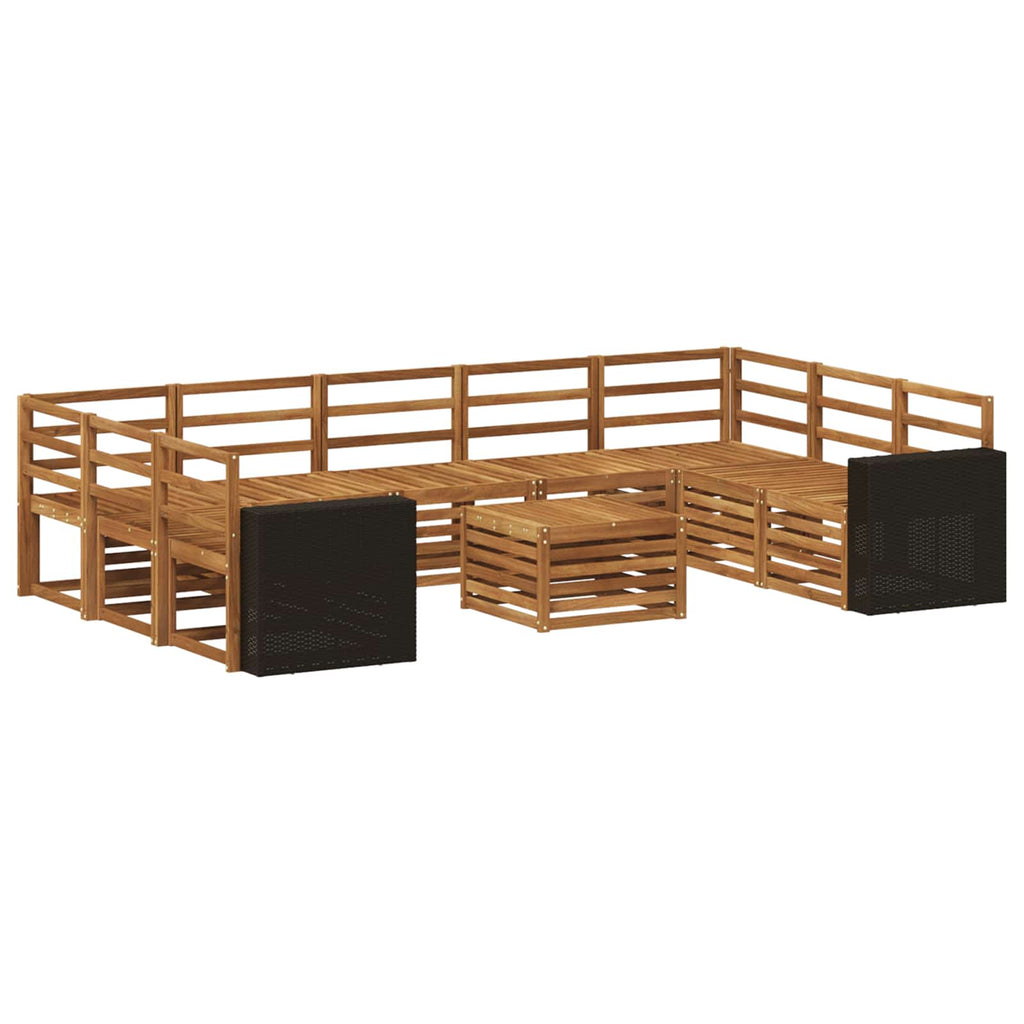 Sofagarnituren 10 pcs Natur Massivholz Akazie