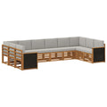 Ecksofa Set mit Kissen 7 pcs Natürlich und Hellgrau