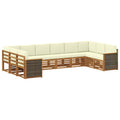 Ecksofa Set mit Kissen 7 pcs Natur und Creme
