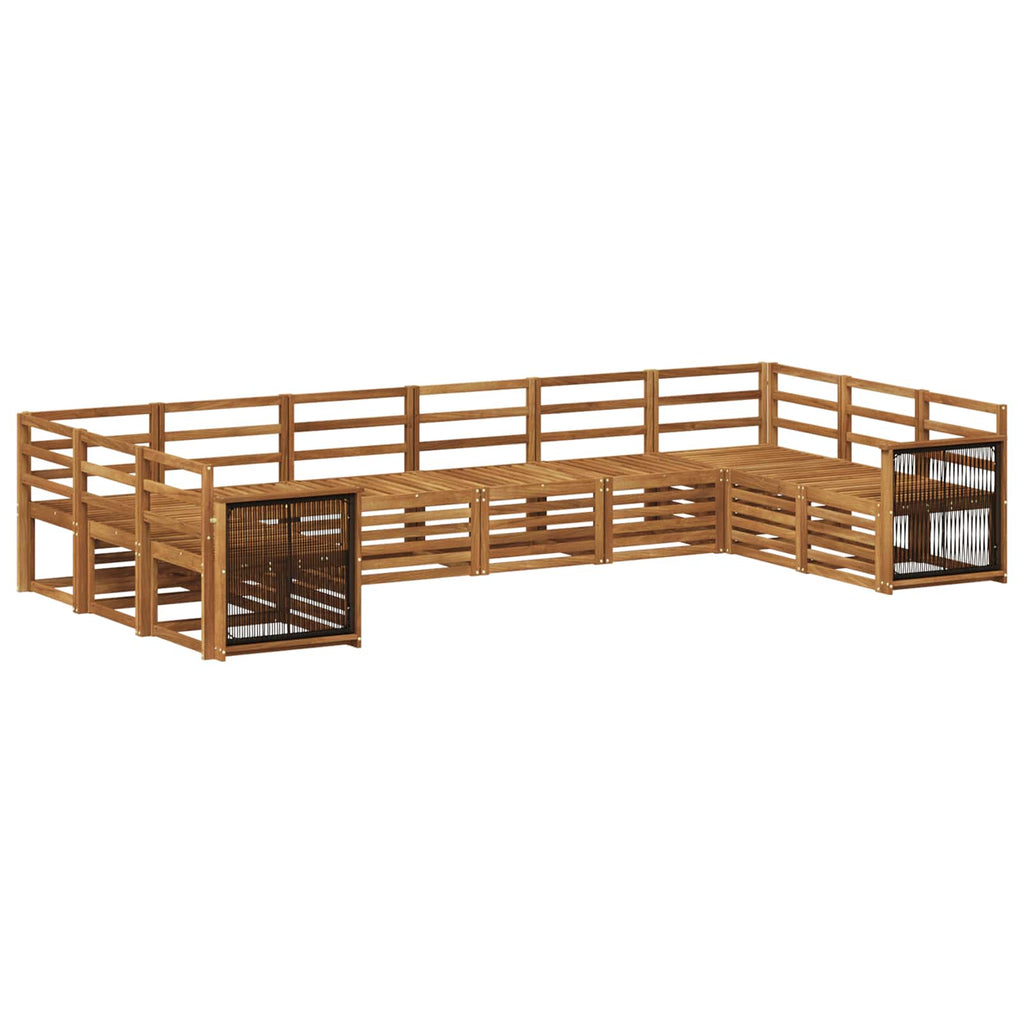 Ecksofa Set 7 pcs Natur Massivholz Akazie