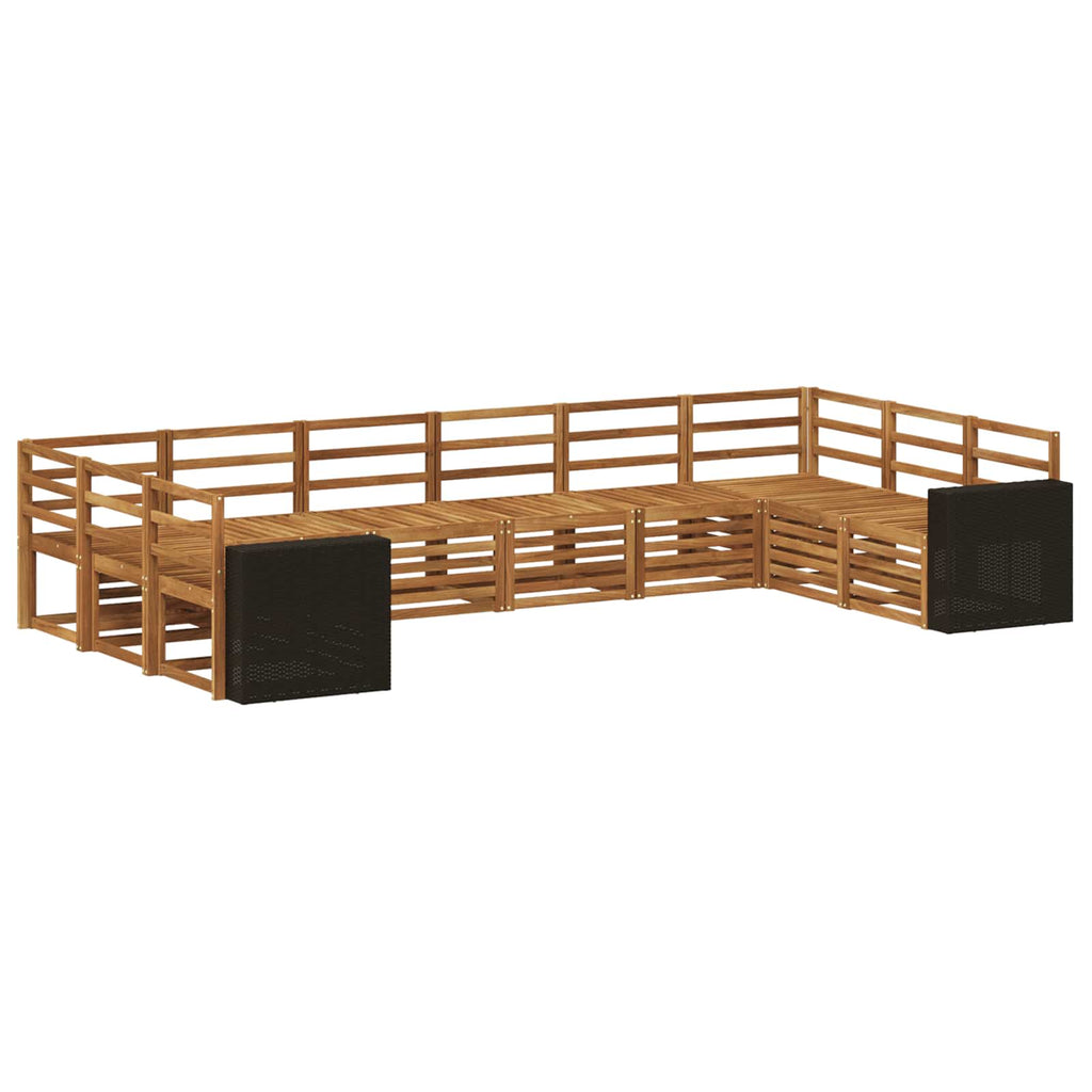 Ecksofa Set 10 pcs Natur Massivholz Akazie