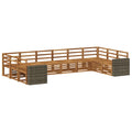 Outdoor-Sofagarnitur 10 pcs Natur Massivholz Akazie